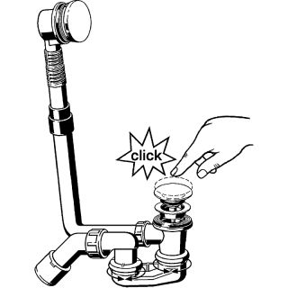 Слив-перелив для ванны Viega 572853 click-clack